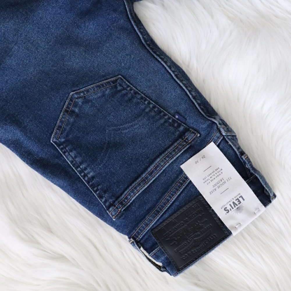 NEW Levi's Jeans Made & Crafted High Waisted Dark Wash Skinny - Picture 4 of 8